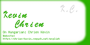 kevin chrien business card